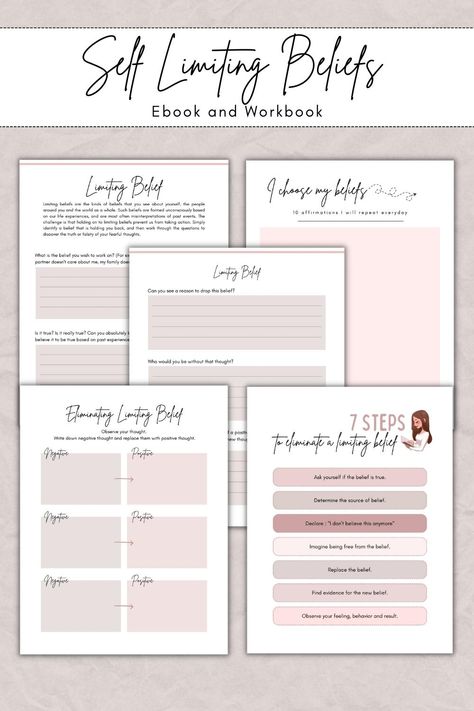 Limiting Beliefs Worksheet, How To Get Rid Of Limiting Beliefs, What Are Limiting Beliefs, Core Beliefs Cbt Worksheet, Reframing Limiting Beliefs, Identifying Limiting Beliefs, Life Coaching Tools, Small Business Planner, Limiting Beliefs