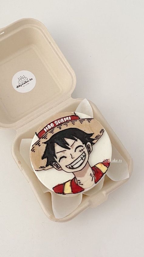 Kue One Piece, One Piece Bento Cake, One Piece Anime Cake Design, Luffy Cake One Piece, Bento Cake Anime, Anime Cake Design, Anime Cake Design Birthday, Anime Cake Ideas, Luffy Cake