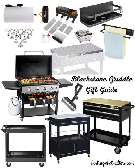 Blackstone Griddle Set Up Ideas, Blackstone Accessories Diy, Black Stone Griddle Set Up, Blackstone Cart Ideas, Blackstone Griddle Accessories, Blackstone Griddle Hacks, Black Stone Griddle Accessories, Blackstone Accessory Storage Ideas, Blackstone Grill Accessories