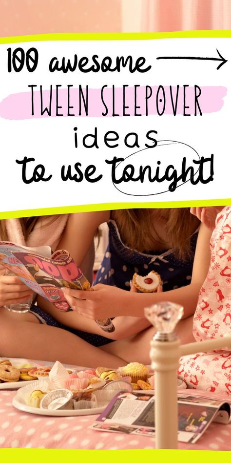 Tween girl sleepover ideas & activities - this list is OFF THE HOOK. My tween is going to LOVE these ideas to do with her bff. Great tween sleepover party ideas, too! #sleepover #tweensleepover #sleepoverideas #sleepoveractivities 100 Sleepover Ideas, Surprise Sleepover Ideas, Summer Slumber Party Ideas, Diy Sleepover Crafts, Sleepover Ideas 10-12, Fun Birthday Sleepover Ideas, Hosting A Sleepover, Teenager Sleepover Party Ideas, Sleepover Ideas For 12-13