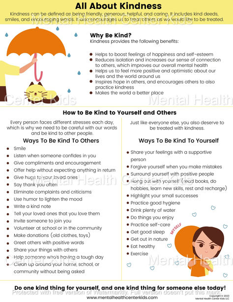 handout for kids and teens about acts of kindness Kindness To Self, Kindness Worksheets For Kids, Kindness Challenge For Kids, Kindness Worksheet, Kindness Activities For Kids, Acts Of Kindness For Kids, Being Kind To Others, Kindness To Others, Kindness For Kids