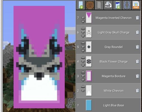 Cool Banner Designs Minecraft Bedrock, Among Us Banner Minecraft, Banner For Minecraft, Chicken Banner Minecraft, Banner Design Ideas Minecraft, Cool Minecraft Banners Designs, Pig Banner Minecraft, Minecraft Banner Designs Animals, Minecraft Fox Banner