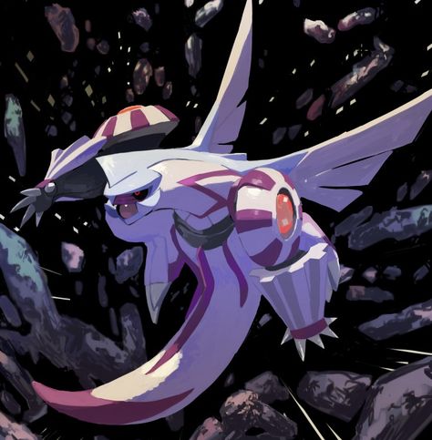 Palkia Art, Dragon Type Pokemon, Pokemon Dragon, Pokémon Black And White, Pokemon Pins, Creature Artwork, Pokemon Teams, Pokemon Drawings, New Pokemon