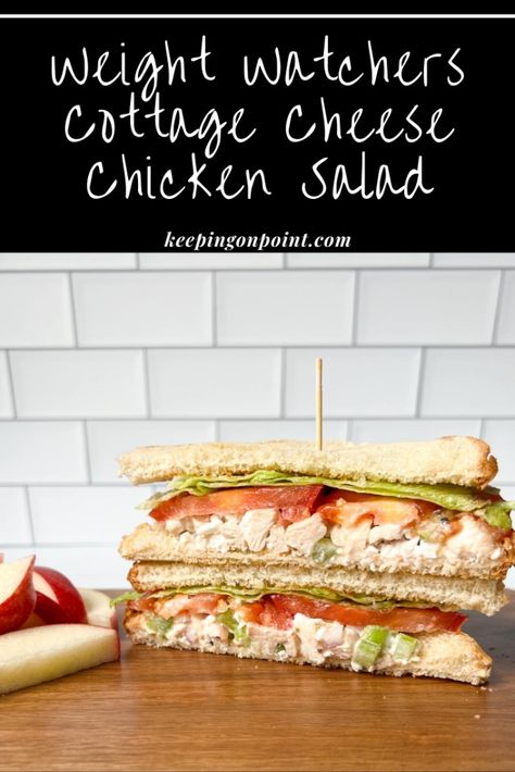 Cottage Cheese Chicken Salad - Keeping On Point Cottage Cheese Chicken, Bbq Baked Potatoes, Oven Baked Chips, Chicken Cottage, Keeping On Point, Baked Potato Chips, Chicken And Veggies, Cottage Cheese Recipes, Cheese Chicken