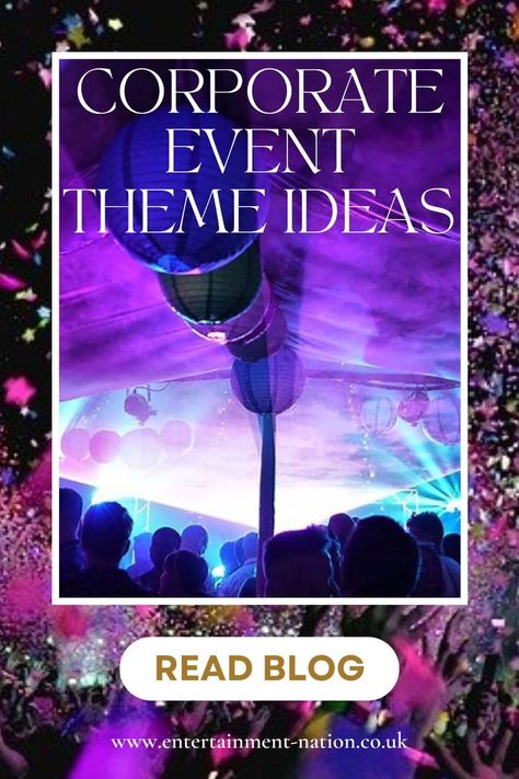 Corporate Event Activities Ideas, Neon Corporate Event, Corporate Gala Dinner Themes, Themes For Corporate Events, Conference Themes Corporate, Corporate Party Themes Events, Formal Party Themes Galas, Themed Events Ideas, Annual Dinner Theme Ideas