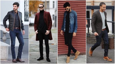 +30 Botines para hombre que son tendencia esta temporada - https://www.somosmamas.com.ar/hombres/botines-hombre/ Cuando se trata de buscar botines para hombres, bien sea para asesorar a tu chico o para un regalo debes mirar desde los modelos clásicos hasta los más vanguardistas y hasta incluso los de hacer trekking que se han puesto muy de moda en lo outfits mas cool del street style mundial. Los botines son perfectos […] somosmamas.com.ar Outfit Botas, Traje Casual, Outfit Casual, Outfits Casuales, Casual Outfit, Trekking, Cool Outfits, Casual Outfits, Street Style