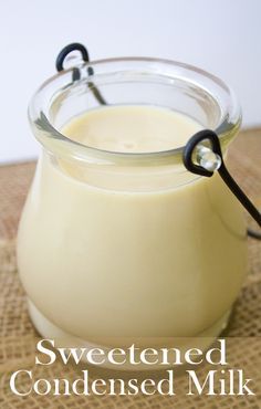 How to make sweetened condensed milk from scratch | homemadeforelle.com Condensed Milk Recipe, Homemade Sweetened Condensed Milk, Homemade Condensed Milk, Sweetened Condensed Milk Recipes, Condensed Milk Recipes, Homemade Cheese, Milk Recipes, Sweetened Condensed Milk, Refined Sugar