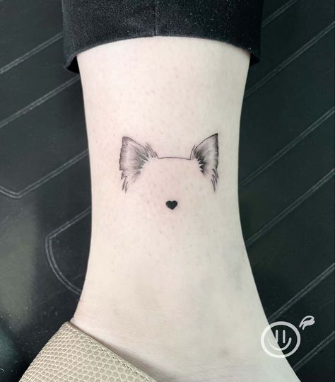 Dog Tattoo Ideas Minimalist Yorkie, Silky Terrier Tattoo, Tiny Yorkie Tattoo, Westie Tattoo Minimalist, Dog Tattoo Yorkie, Yorkshire Terrier Tattoo Minimalist, Yorkie Ears Tattoo, Lhasa Apso Tattoo, Yorkshire Terrier Tattoo