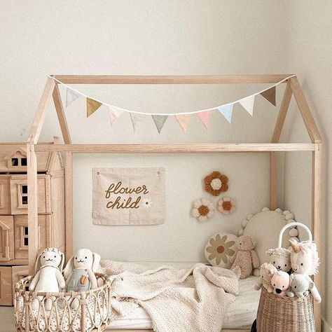 Big Girl Bedrooms, Toddler Girl Room, Canvas Banner, Baby Room Inspiration, Wall Flag, Nursery Room Inspiration, Toddler Bedrooms, House Bed, Kids Interior