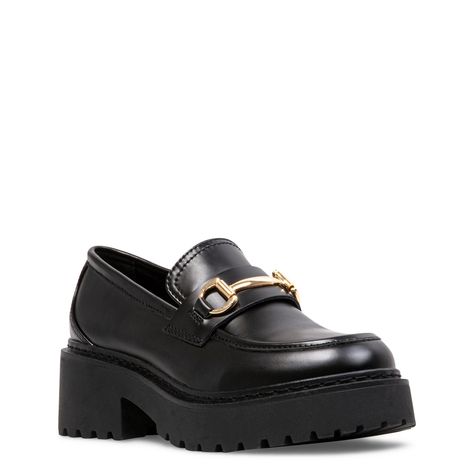 Steve Madden Chunky Loafers For Women, Fashion Grails, Zara Loafers, Steve Madden Loafers, Pretty Shoes Sneakers, Womens Rain Boots, Shoe Company, Black Loafers, Window Shopping