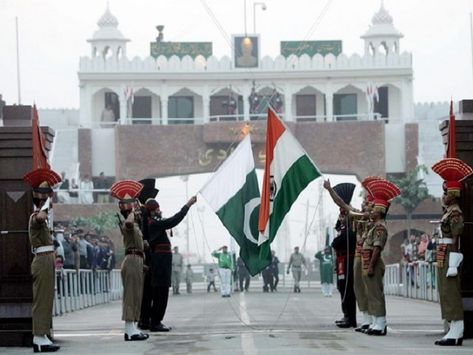 Wagah Border Flag Ceremony Wagah Border, Border Security Force, Pakistan Flag, Border Guard, Pakistan Zindabad, Shocking Facts, Country Dresses, We Movie, India And Pakistan