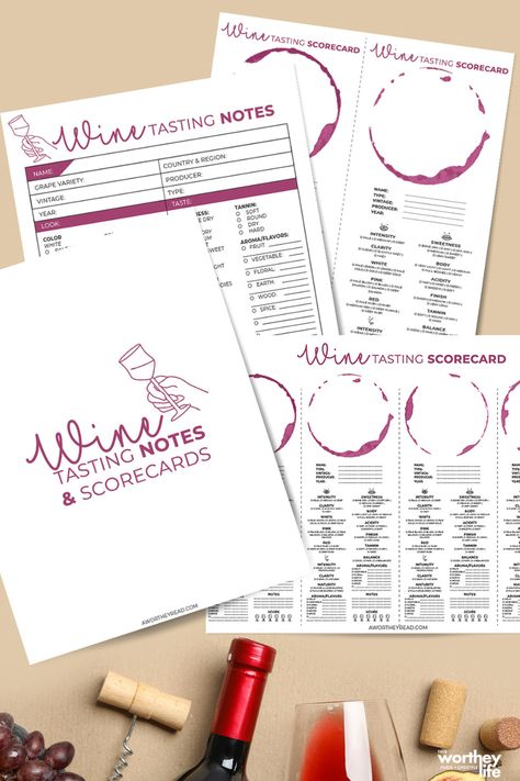 Get tips on hosting a wine-tasting at home. Plus, there are free wine-tasting scorecards and wine-tasting printables on the blog! Home Wine Tasting Party, At Home Wine Tasting Party, Wine Party Games, At Home Wine Tasting, Home Wine Tasting, Wine Cheese Party, Wine Games, Wine Tasting Notes, Wine Names