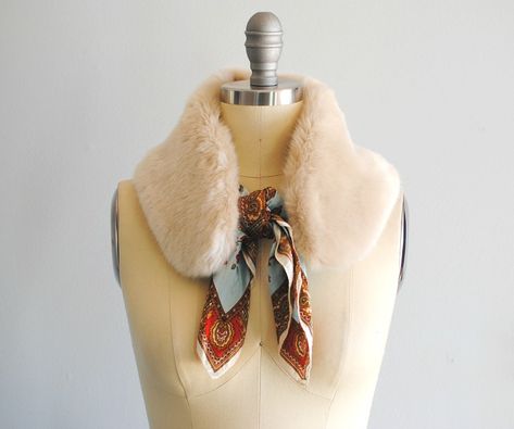 DIY: Versatile Faux Fur Collar Diy Faux Fur, Simple Coat, Faux Fur Accessories, Trash To Couture, Faux Fur Scarf, Collars Diy, Faux Fur Scarves, Fur Accessories, Fur Scarf