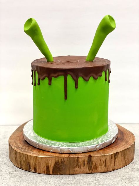 Christmas Bake Off, Shrek Cake, Mermaid Tail Cake, Kids Party Planning, Boys 1st Birthday Party Ideas, Chocolate Drip, Bday Girl, 1st Birthday Cake, Cakes For Boys