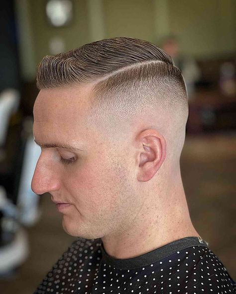 29 Hard Part Haircut and Hairstyle Ideas for Men in 2023 Hard Part Haircut, Mid Skin Fade, Short Fade Haircut, Men's Short Hair, Instagram Hairstyles, Long Hair On Top, Tapered Hair, Tapered Haircut, Low Maintenance Hair