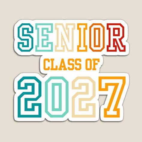 Get my art printed on awesome products. Support me at Redbubble #RBandME: https://www.redbubble.com/i/magnet/Class-of-2027-seniors-congratulation-graduation-class-gifts-by-erozzz/161524606.TBCTK?asc=u 2027 Graduation, Class Of 2027, Congratulation Graduation, Class Gifts, High School Classroom, Class Gift, Congratulations Graduate, School Classroom, Pet Bandana