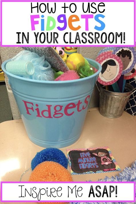 P.D. ideas for incorporating fidgets into the classroom to help student focus. Calm Box, Sensory Classroom, Oak Room, Classroom Discipline, Calm Corner, Library Center, Calming Corner, Classroom Tour, Weather Unit