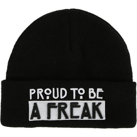 American Horror Story Proud To Be A Freak Watchman Beanie Hot Topic ($15) ❤ liked on Polyvore featuring accessories, hats, beanies, beanie cap, beanie hats, beanie cap hat and american hats Hats American, American Hats, Embroidery Hats, Hot Topic Clothes, Hot Topic Shirts, Hats Beanie, Hot Topic Dresses, Cute Beanies, Embroidered Beanie