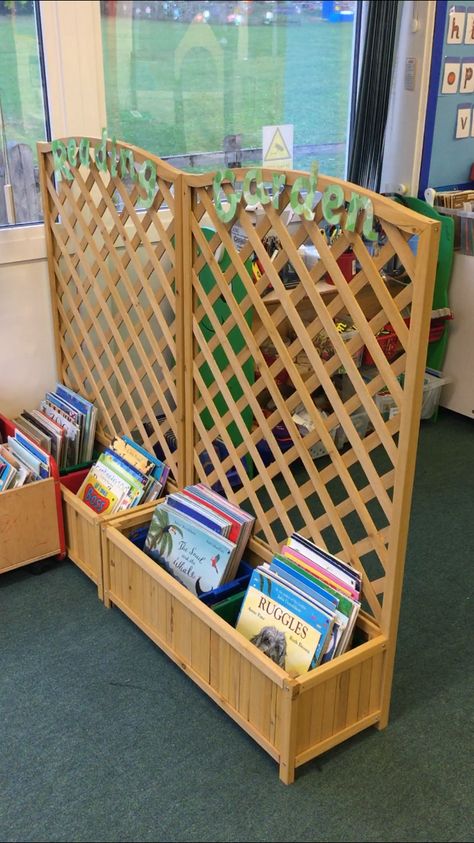 Reading Corner Classroom, Book Area, Reading Garden, Eyfs Classroom, Reggio Classroom, Preschool Rooms, Classroom Layout, Classroom Organisation, Outdoor Classroom