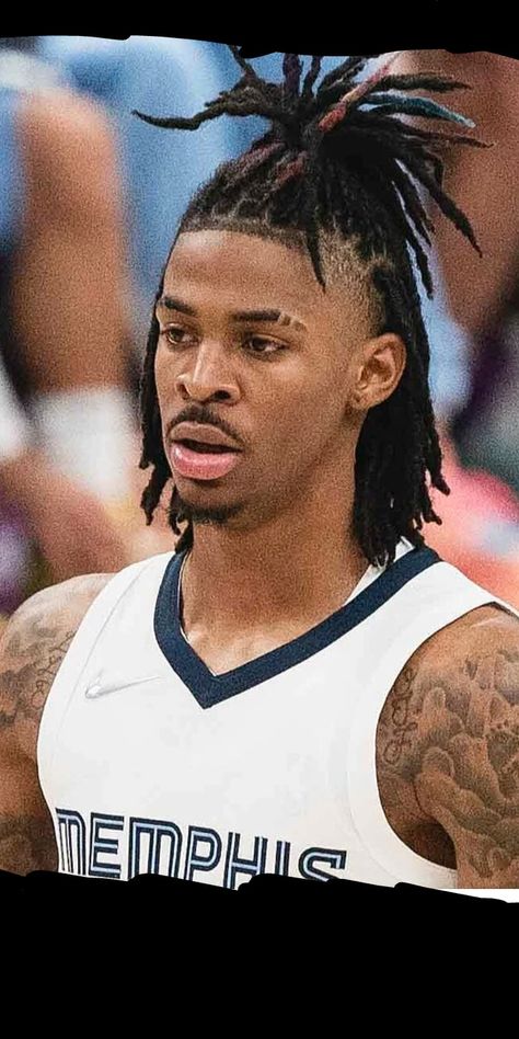 Ja Morant Ja Morant Dreads, Ja Morant Hairstyle, Cute Dreadlocks Hairstyles, Men Dreadlocks Styles, Ja Morant Hair, Styles Short Locs, Curly Locs Hairstyles, Black Men Dreadlocks Styles, Male Loc Styles