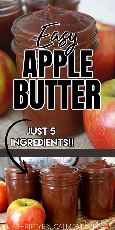 Easy Apple Butter, Instant Pot Apple Butter, Apple Recipes Easy Healthy, Butter Recipes Homemade, Apple Butter Crock Pot, Apple Recipes Healthy, Apple Butter Recipe, Homemade Apple Butter, Home Canning Recipes