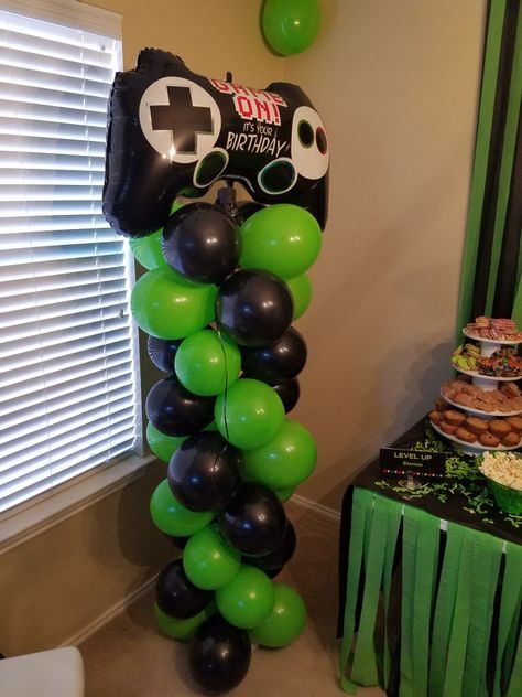 Gaming Party  Party decorations  party ideas Gamer Party  Gaming controller  Xbox Party Video Game 18th Birthday Party, Level Up Birthday Party Decorations, Xbox Decorations Ideas, Gamer Birthday Party Decorations, Gamer Decorations Party, Gamer Bday Party Ideas, Gaming Party Ideas Boys, Game On Birthday Party Ideas, Playstation Birthday Party Ideas