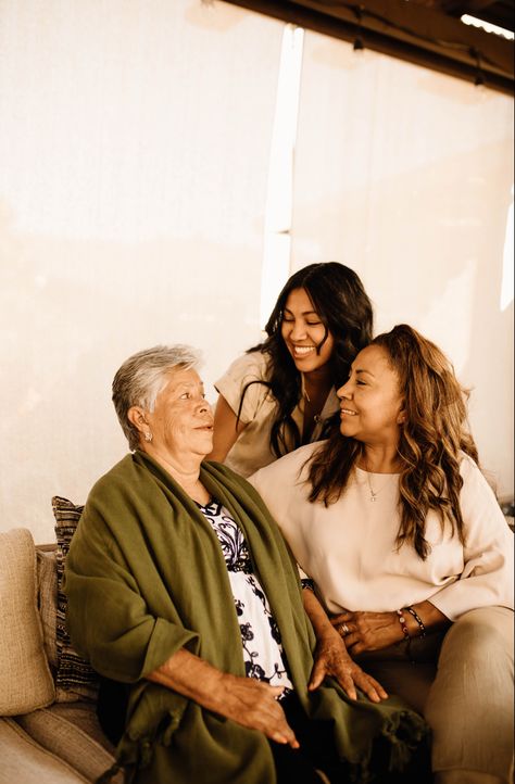 Mother and Me portrait. Rocio Rivera Photography Mexican Grandparents, Generational Photoshoot, Generation Photo, Mother Daughter Photography, Family Portrait Photography, Social Impact, Mom And Grandma, Family Lifestyle, Mother And Child