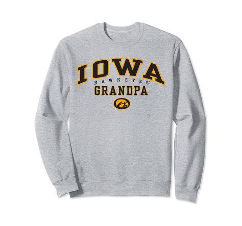 PRICES MAY VARY. Officially Licensed University of Iowa apparel. Show your support for the Hawkeyes with this Iowa logo apparel! The soft material and digitally printed logo make this a great addition to any Iowa Hawkeyes apparel collection! Go Hawkeyes! Wear this fan favorite Iowa Hawkeyes apparel to the big game or just hanging out around the house. The unique logo done in vibrant colors will let everyone know your affiliation with UI! 8.5 oz, Classic fit, Twill-taped neck University Of Iowa, Iowa Hawkeyes, Clothing Logo, Hawkeye, Unique Logo, Big Game, Vintage Logo, Grey Sweatshirt, Iowa