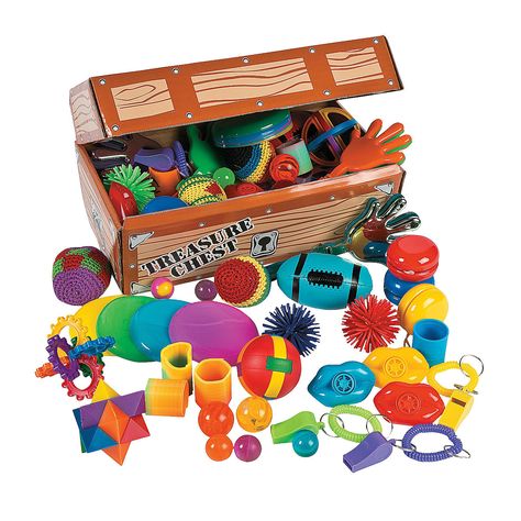 Treasure Chest with Toy Assortment | Kids will love choosing their own game prizes at your carnival or birthday party! #carnival Slime Toy, Novelty Toys, Pirate Theme, Pirate Party, Ocean Themes, Treasure Chest, Birthday Party Favors, Craft Kits, Birthday Party Themes