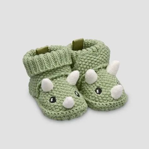 Dino Slippers, Baby Dinosaur Nursery, Dinosaur Slippers, Mode Crochet, Baby Dino, Dinosaur Baby Shower, Crochet Bebe, Baby Dinosaurs, Fun Crochet Projects