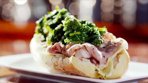 Dinic's in Philadelphia serves an old-school Philly roast pork sandwich. Roast Pork Sandwich, Pork Sandwich Recipes, Philadelphia Restaurants, Roast Pork, Pork Sandwich, Brunch Spots, Philly Cheese Steak, Cooking Channel, Top Recipes