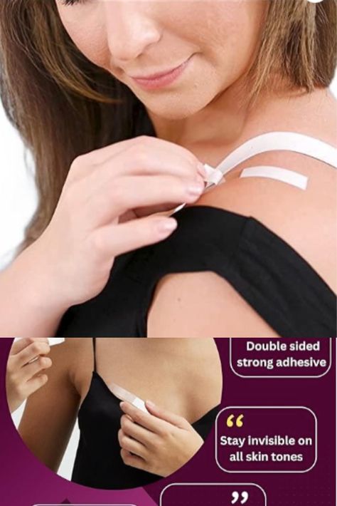 Definitely need to add this to my collection!! 

✅ Holds clothes firmly in place!
✅ Safe on Skin!
✅ Won't ruin fabrics!
✅ Easy to use! Fitted Tops With Removable Bra Pads, Strappy Crop Top With Removable Bra Pads, Fitted Versatile Crop Top With Removable Bra Pads, How To Use Binding Tape Trans, Double Sided Tape For Clothes, Clothing Tape, Cloth Tape, Double Sided Tape, Beauty Clothes