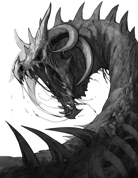 100 Best Dragon Pictures and Art By Vlad | GAMERS DECIDE Skyrim Durnehviir, Carbon Claws, Creature Fantasy, Dragon Sketch, Seni 2d, 다크 판타지, Monster Concept Art, Dragon Pictures, Creature Drawings