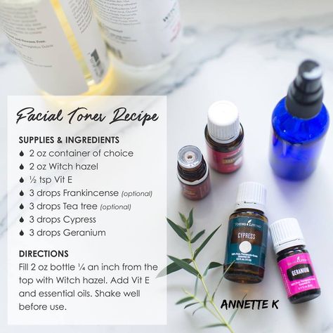 Essential Oil Toner, Young Living Oils Recipes, Young Living Recipes, Living Oils Recipes, Essential Oil Beauty, Essential Oils For Face, Doterra Essential Oils Recipes, Young Living Essential Oils Recipes, Diy Essentials