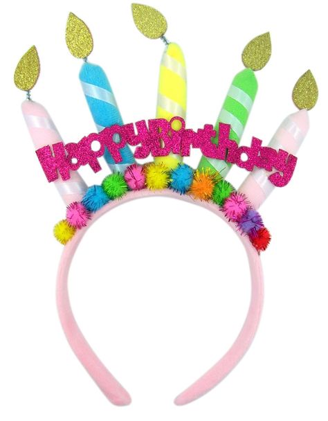 Prom Hair Accessories, Photo Booth Prop, Birthday Headband, Party Headband, Birthday Cake With Candles, Hair Ribbons, Candle Cake, Designer Candles, Cool Stuff