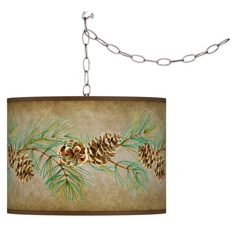 Cone Branch Giclee Glow Plug-In Swag Pendant - #76V91 | Lamps Plus Swag Chandelier, Cage Chandelier, Antler Chandelier, Pastel Butterflies, Swag Light, Wall Outlet, Country Cottage Style, Ceiling Fan Chandelier, Gold Chandelier