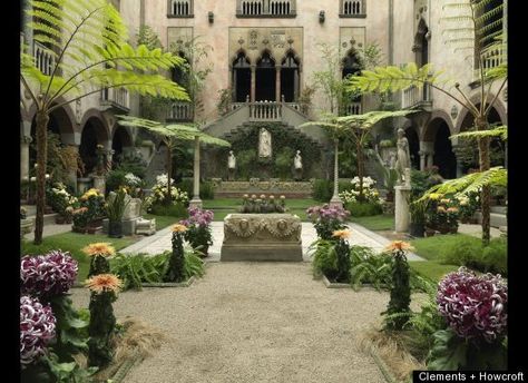 Isabella Stewart Gardner Museum's inner courtyard Museum Courtyard, Isabella Stewart Gardner Museum, Isabella Stewart Gardner, Gardner Museum, Boston Travel, Boston Things To Do, New England Travel, Atlas Obscura, Conde Nast Traveler