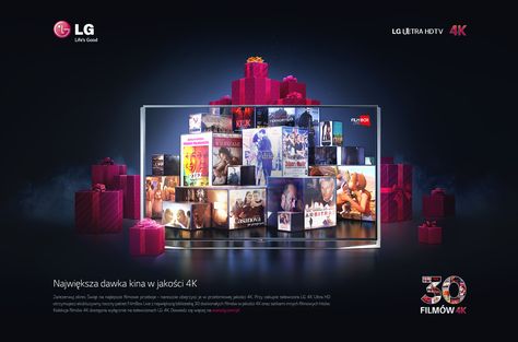 LG | FilmBox Live on Behance Technology Ads, Banks Ads, Christmas Tv, Clever Advertising, Lg Tv, Ads Creative Advertising Ideas, Billboard Advertising, Christmas Campaign, 광고 디자인