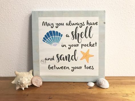 Funny Door Signs, Unique Background, Laundry Room Wall Decor, Nautical Theme Decor, Seashell Wall Art, Coffee Bar Signs, 3d Wall Decor, Beach Signs, Metal Letters