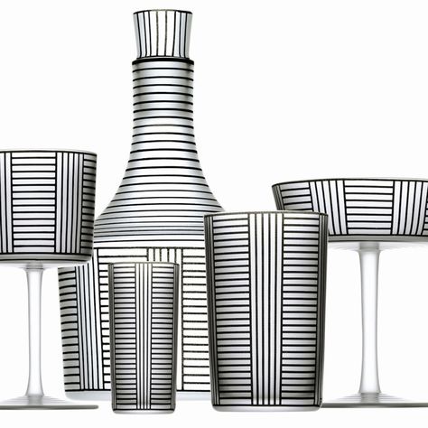 'Bronzit Series B' glassware by Josef Hoffmann for Lobmeyr. Joseph Hoffman, Augarten Wien, Cubist Movement, Koloman Moser, Josef Hoffmann, Crystal Stemware, Marcel Breuer, Style Deco, Drinking Set