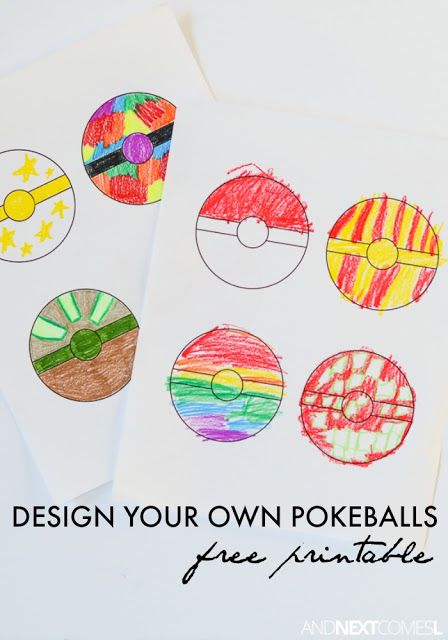 Free printable Pokemon coloring sheet to let kids design their own Pokeballs from And Next Comes L Pokemon Kids Craft, Pokemon Club, Pokemon Coloring Sheets, Pokemon Themed Party, Pokémon Birthday, Pokémon Party, Free Printable Coloring Sheets, Pokemon Diy, Mario Coloring Pages