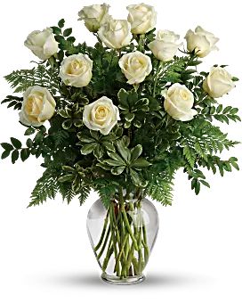 Ecuadorian Roses, 12 Roses, White Rose Bouquet, Anniversary Flowers, Roses Bouquet, Sympathy Flowers, Same Day Flower Delivery, White Bouquet, Birthday Flowers