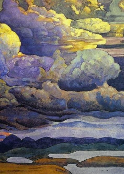 Skyscape Art, Photo Ciel, Nicholas Roerich, Art Ancien, Russian Art, Wassily Kandinsky, Abstract Landscape, Interesting Art, Landscape Art