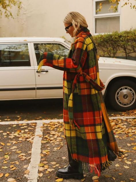 The Trending 2021 Items That Princess Diana Wore First Rave Review, Knitted Vests, Fashion Me Now, Flannel Coat, Vintage Wool Blanket, Simple Tank Tops, Cool Coats, Flannel Outfits, Tartan Blanket