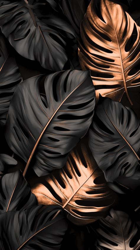 Wallpaper Leaves, Minimalist Wallpaper Phone, Iphone Wallpapers Hd, Black And Gold Aesthetic, Logos Vintage, Black Hd Wallpaper, Iphone Wallpaper Hd, Lip Drawing, Wallpapers Ipad