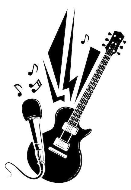 Guitar Silhouette, Guitar Icon, Guitar Clipart, Guitar Vector, Black Icon, Musica Rock, Rock Guitar, Abstract Logo, Music Wallpaper