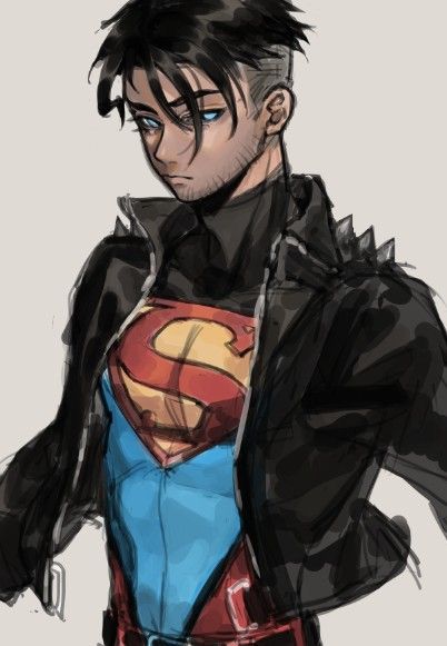 Superboy Fanart, Conner Kent Fanart, Superboy Conner Kent Fanart, Superman Fanart Clark Kent, Superman Anime Style, Dc Superboy Kon El, Superman And Kryptonite, Comic Costume, Dc Rebirth