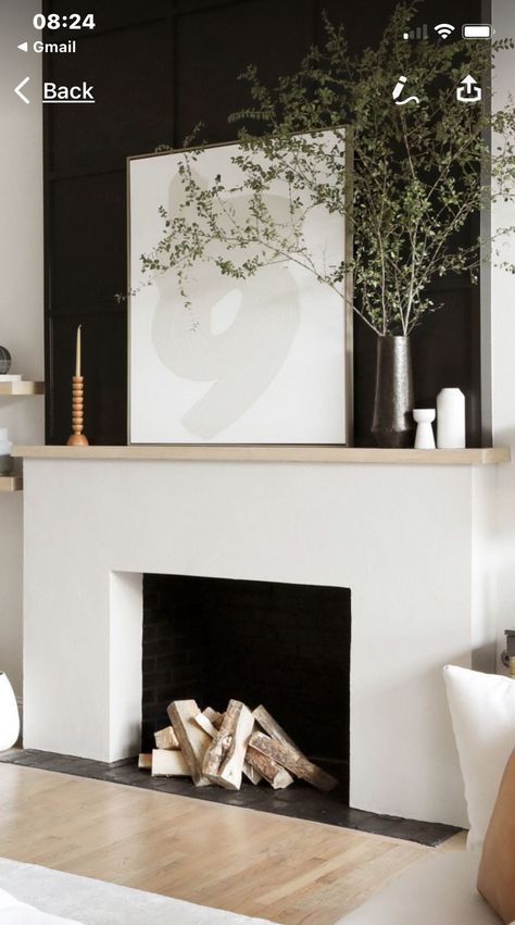 Wood Stoves Ideas, Pellet Stove Ideas, Brick Wall Fireplace, Black Tile Fireplace, Scandinavian Fireplace, Modern Mantle, Black Brick Fireplace, Minimalist Fireplace, Stucco Fireplace