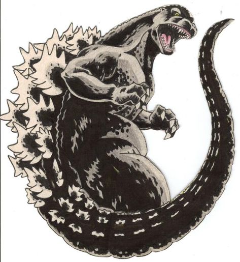 Godzilla Tattoo Design, Betty Boop Jewelry, Original Godzilla, Godzilla Tattoo, Godzilla Toys, Kong Godzilla, Strange Beasts, All Godzilla Monsters, Kaiju Art