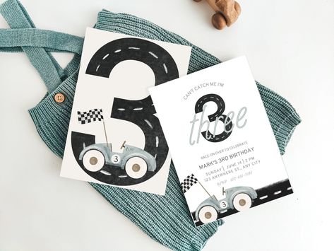 Third Birthday Invitations, Daniel 3, Cars Birthday Invitations, Epic Party, Race Car Birthday, Car Birthday, Car Vintage, Cars Birthday, Party Needs